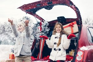 Vacanze natalizie in auto con i bambini