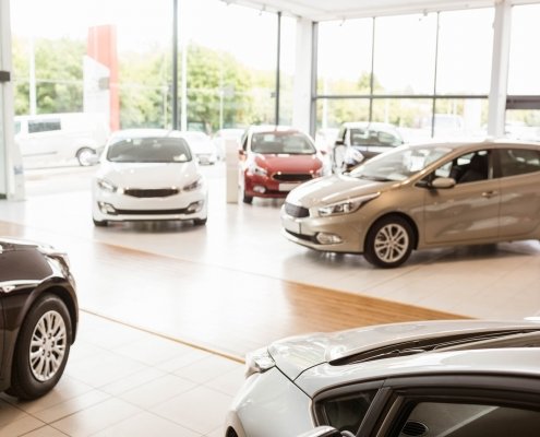 Auto nuove in esposizione