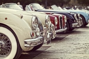 automobili d'epoca in mostra